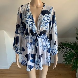 Show Me Your Mumu Blue Romper | Size Small